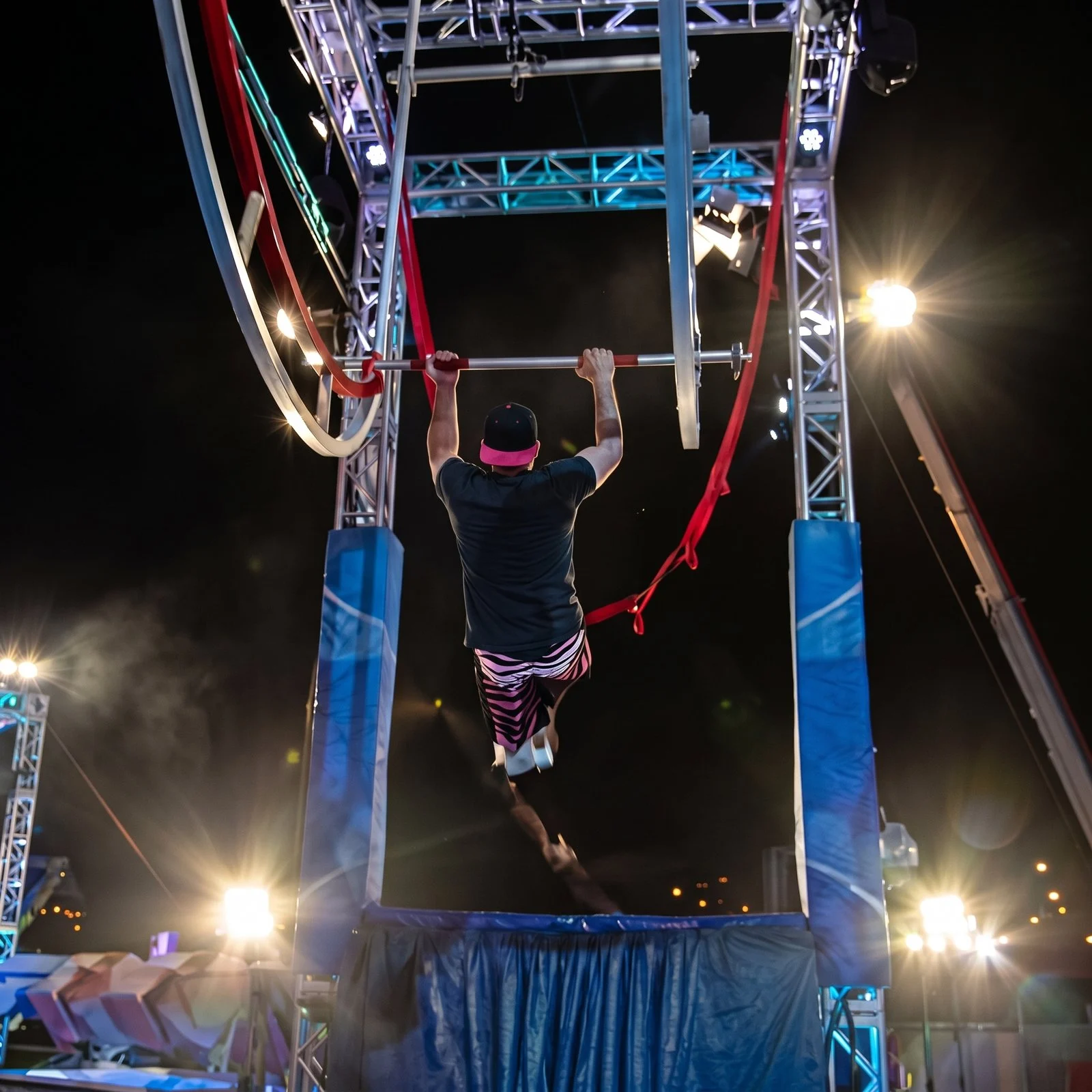 Dan on an American Ninja Warrior obstacle
